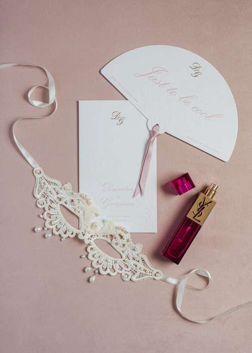 Wedding-Day Letterpress Menükarten Fächer Hochzeitskarten