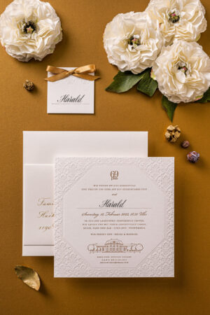 Letterpress Geburtstagseinaldung, runder Geburtstag, Party Feste, großes Format, elegant, quadratisch