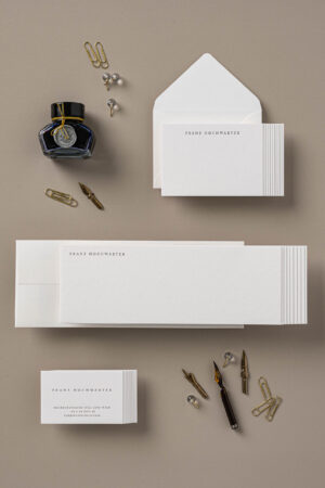 Letterpress Briefset Serifenschrift