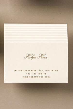 Visitenkarten, Script