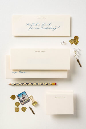 Letterpress-Briefset Serifenlos